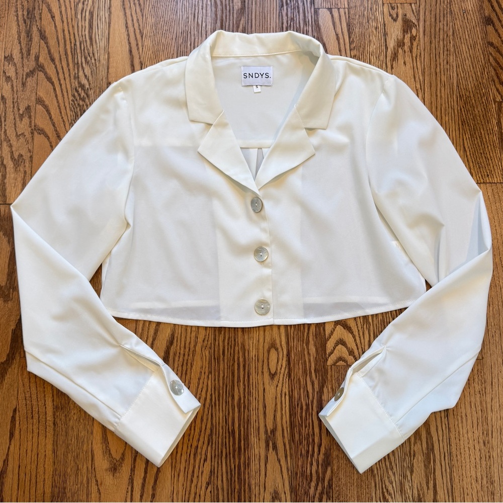 SNDYS White Button-Up Shirt
